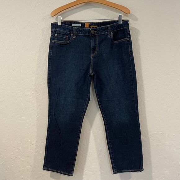 ~ KUT From The Kloth 14 Jeans, Bardot Skinny Boyfriend, Dark Blue, Stretch - Picture 3 of 13